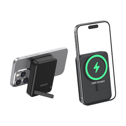 BWOO BO-P59 Wireless External Battery, 10000mAh, 20W, PD + FQI, 1 x QI - 1 x USB-C, Black