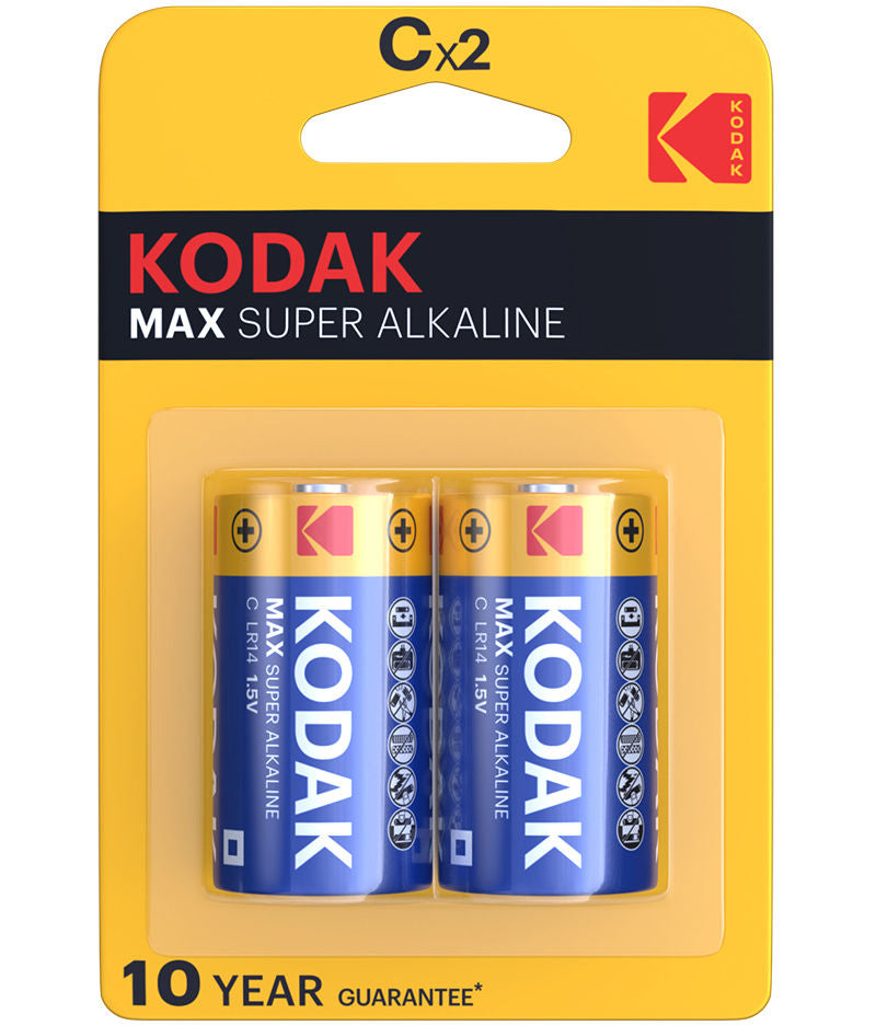 Kodak Max Alkaline Battery, LR14 Set of 2 pieces