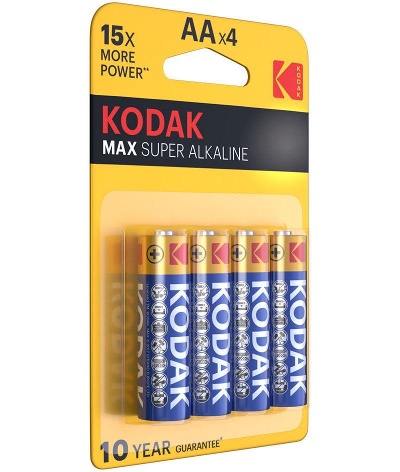Kodak Max Alkaline Battery, AA / LR6, Set of 4 pieces EKSTD30952867P4