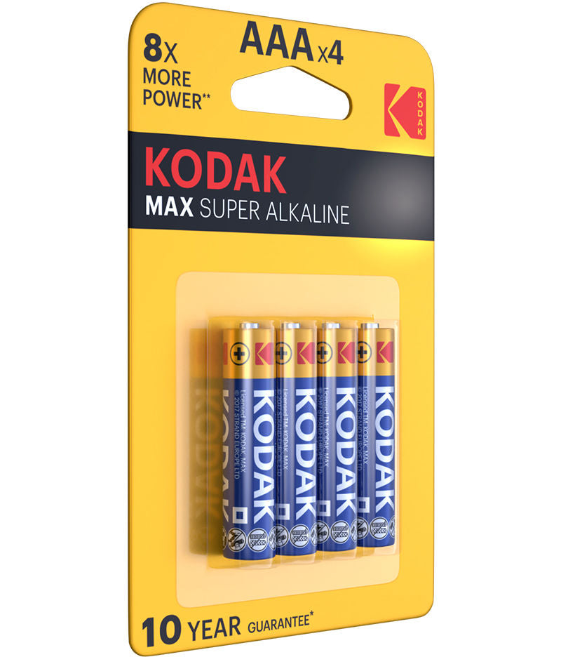 Kodak Max Alkaline Battery, AAA / LR3, Set of 4 EKSTD30952812P4