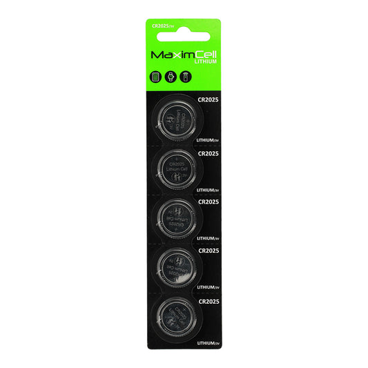 MaximCell Battery, CR2025, Set of 5 pieces