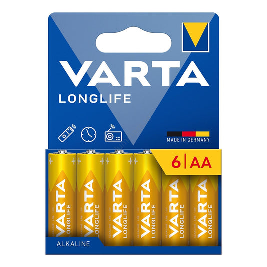 Varta Longlife Battery 13298, AA / LR6, Set of 6 pieces