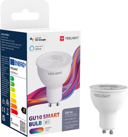 Yeelight W1 LED Bulb, Wi-Fi, GU10, 4.5W, 2700K - 6500K, 350lm, Multicolor YLDP004-A