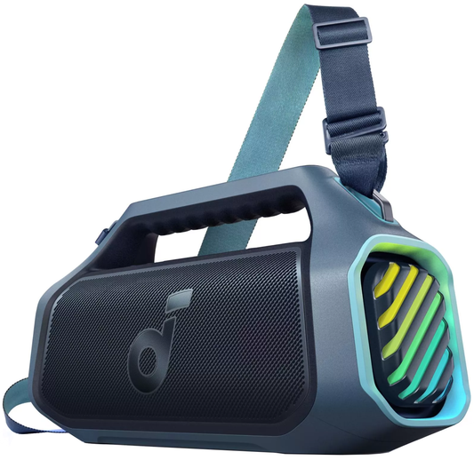 Anker SoundCore Boom 2 Plus New Version Portable Bluetooth Speaker, 140W, TWS, RGB, Waterproof, Blue A3134032