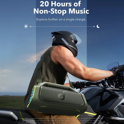 Anker SoundCore Boom 2 Plus Portable Bluetooth Speaker, 140W, TWS, RGB, Waterproof, Green A3134061