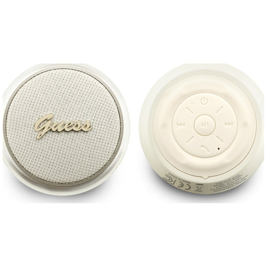 Guess Script Metal Logo Portable Bluetooth Speaker, 5W, TWS, Gold