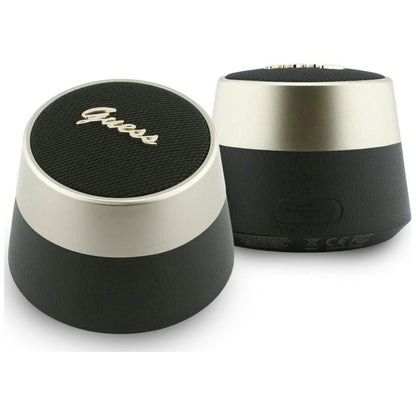 Guess Script Metal Logo Portable Bluetooth Speaker, 5W, TWS, Black
