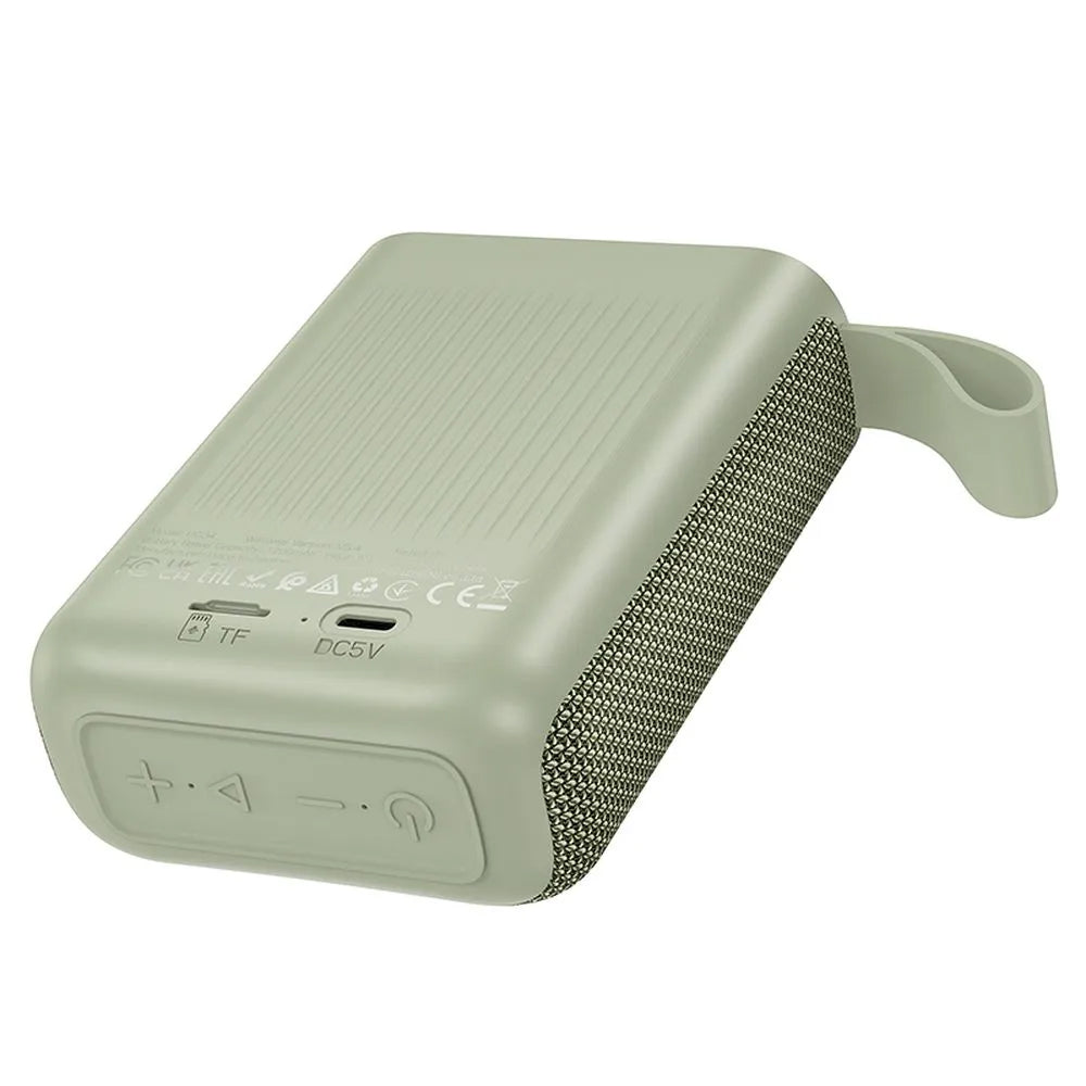 HOCO HC34 Portable Bluetooth Speaker, 5W, TWS, Waterproof, Green
