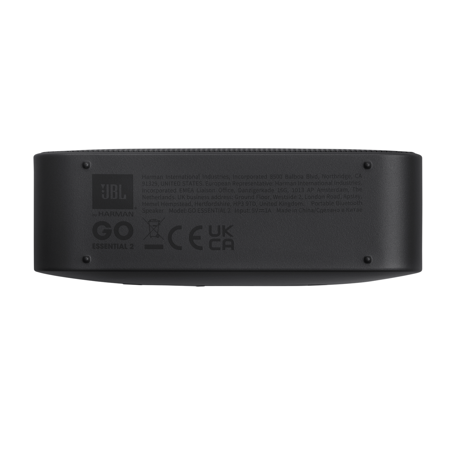 JBL Go Essential 2 Portable Bluetooth Speaker, 3.1W, Pro Sound, Waterproof, Black JBLGOES2BLKCN