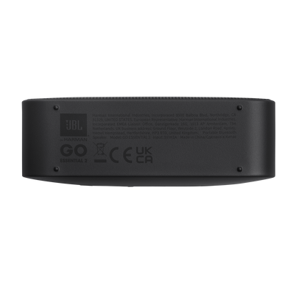 JBL Go Essential 2 Portable Bluetooth Speaker, 3.1W, Pro Sound, Waterproof, Black JBLGOES2BLKCN