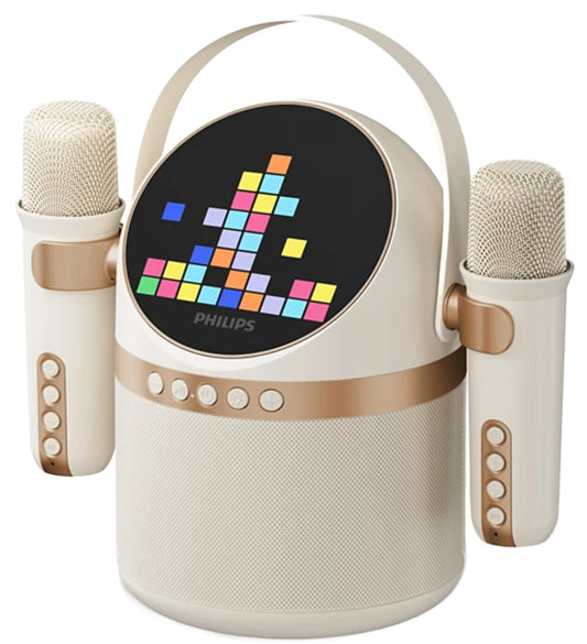 Philips Portable Bluetooth Speaker, 10W, Karaoke, Beige TAS2509WT/00