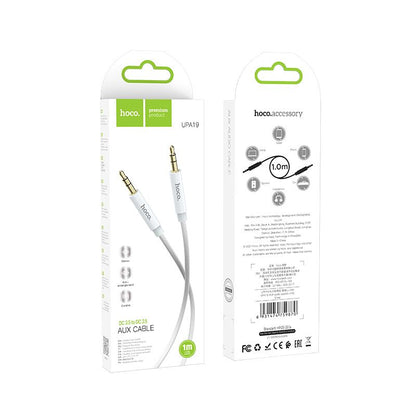 Audio Cable 3.5mm - 3.5mm HOCO UPA19, 1m, Silver 