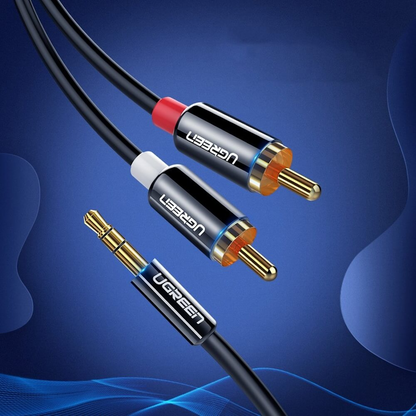 UGREEN AV116 Audio Cable 3.5mm - 2 x RCA, 5m, Black