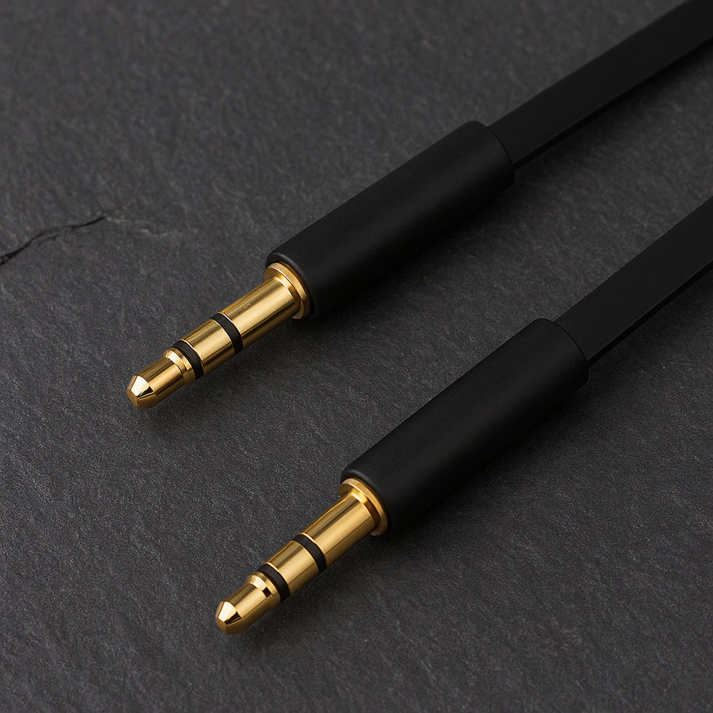 Audio Cable 3.5mm - 3.5mm Fixed, 1m, Black
