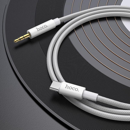 USB-C to 3.5mm Audio Cable HOCO UPA19, 1m, Silver