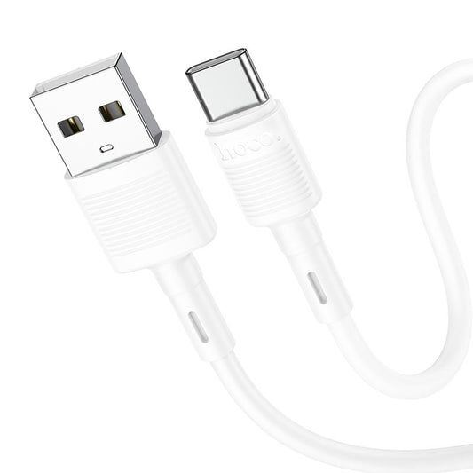 USB-A to USB-C Data and Charging Cable HOCO X83 Victory, 20W, 1m, White