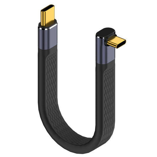 USB-C Data and Charging Cable - USB-C OEM Angled 8K Video Version 2, 240W, 0.15m, Black