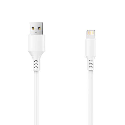 USB-A to Lightning Setty Data and Charging Cable, 18W, 1m, White