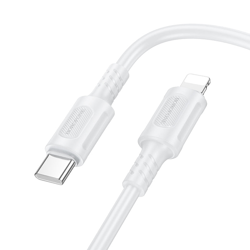 USB-C to Lightning Data and Charging Cable Borofone BX111 Feliz, 27W, 1m, White