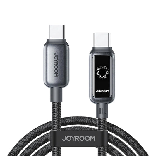USB-C Data and Charging Cable - USB-C Joyroom S-A55 StarFlight Display, 100W, 1.2m, Black