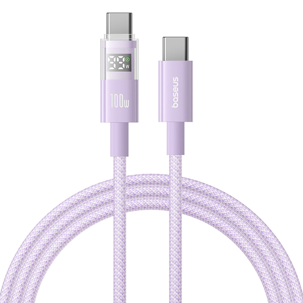 USB-C to USB-C Data and Charging Cable Baseus Display 2, 100W, 1m, Purple P10382702511-00