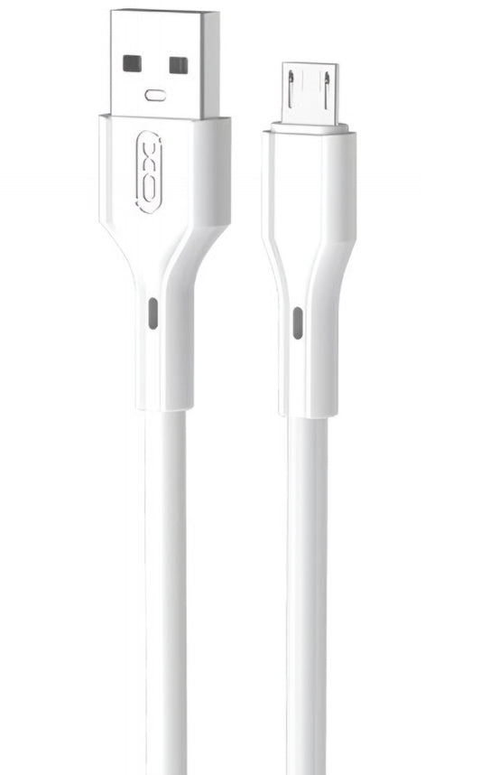 USB-A to microUSB Data and Charging Cable XO Design NB230, 18W, 1m, White