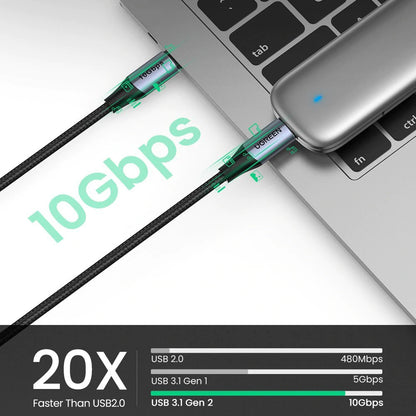 USB-C Data and Charging Cable - USB-C UGREEN US355, 100W, 1m, Black
