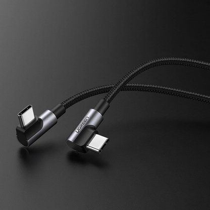 USB-C Data and Charging Cable - USB-C UGREEN US323 Angled, 60W, 2m, Black