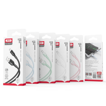 USB-A to Lightning Data and Charging Cable XO Design NB212, 18W, 1m, White