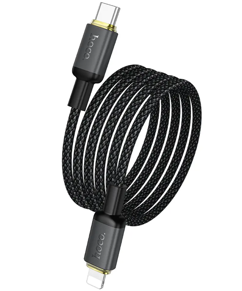 USB-C to Lightning Data and Charging Cable HOCO X128 Benefit, 30W, 1m, Black