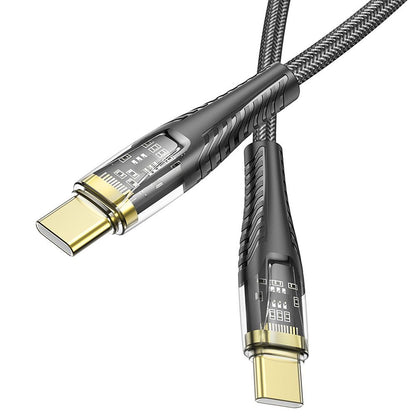 USB-C to USB-C Data and Charging Cable HOCO U121, 60W, 1.2m, Black