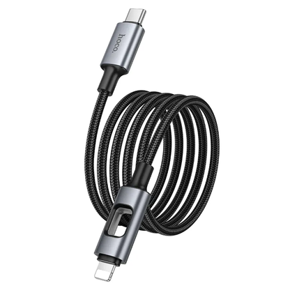 USB-C to Lightning Data and Charging Cable HOCO U144 Led, 27W, 1.2m, Black