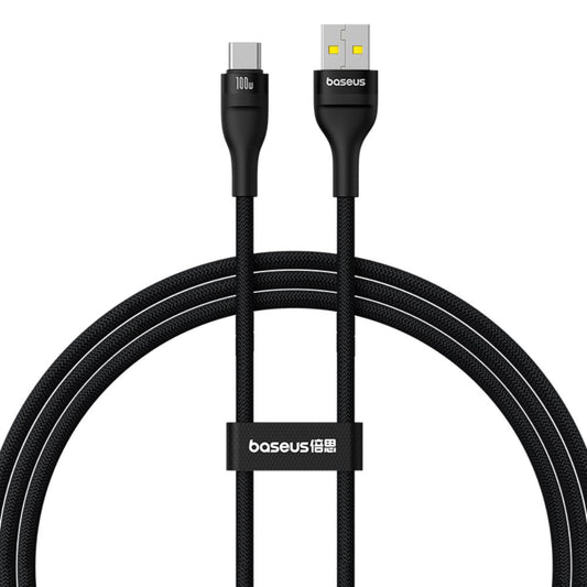USB-A to USB-C Data and Charging Cable Baseus Flash Series II, 100W, 1m, Black P10311804111-00