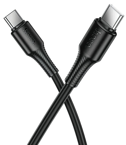 USB-C Data and Charging Cable - USB-C HOCO X120, 60W, 1m, Black