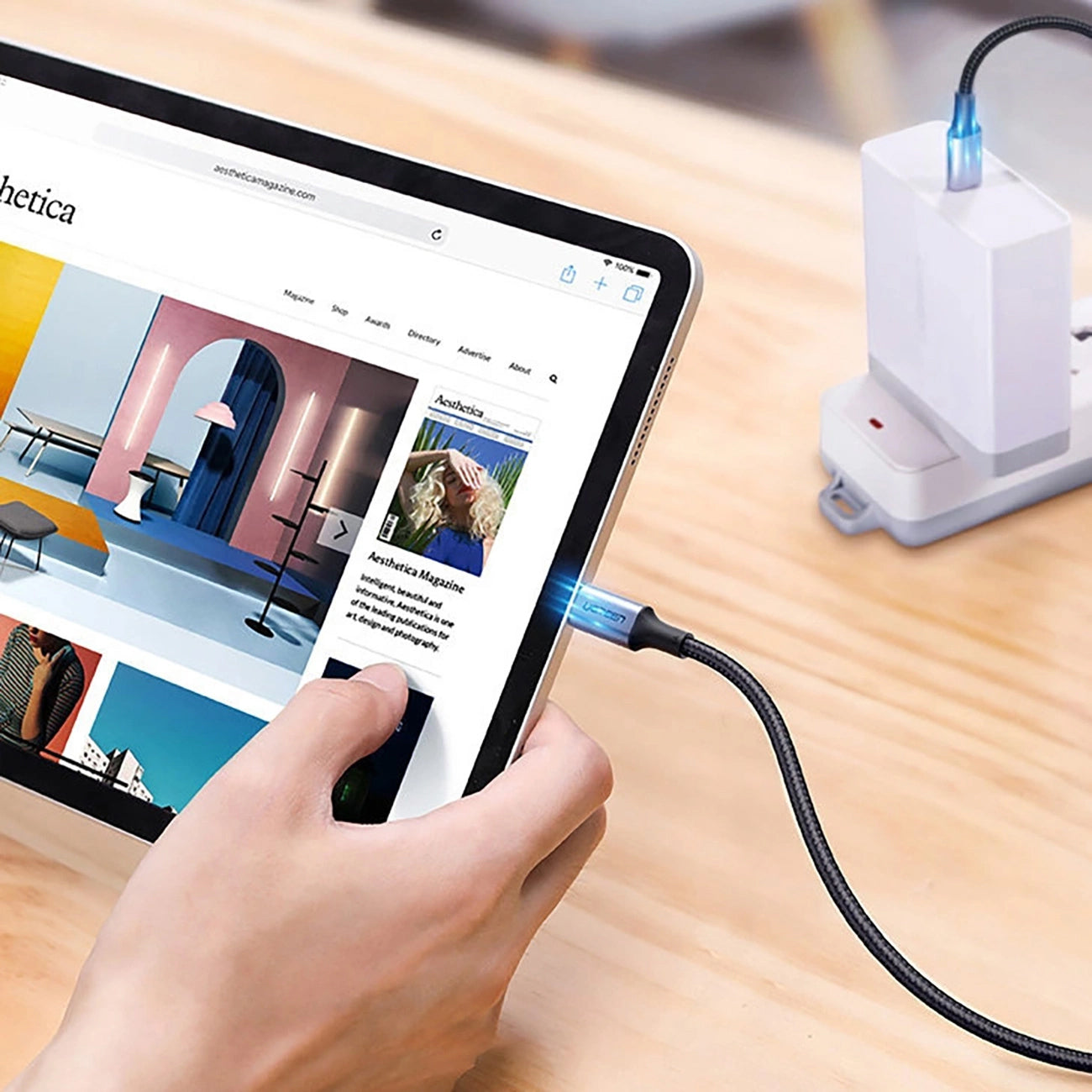USB-C Data and Charging Cable - USB-C UGREEN US316, 100W, 1.5m, Gray