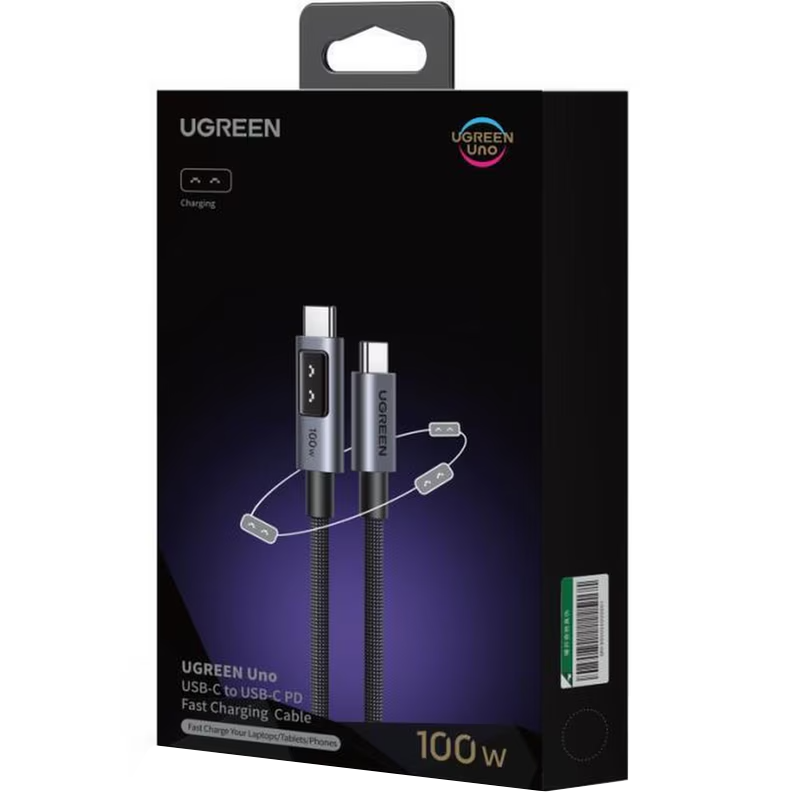 USB-C Data and Charging Cable - USB-C UGREEN L509, 100W, 1m, Gray