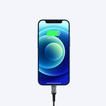 USB-A to Lightning Data and Charging Cable Acefast C1-02, 18W, 1.2m, Black