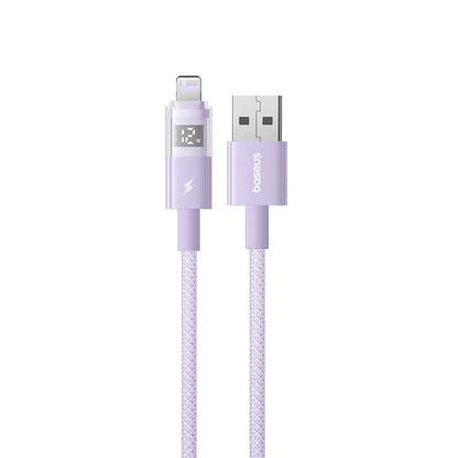USB-A to Lightning Data and Charging Cable Baseus Display 2, 12W, 1m, Purple P10382700511-00
