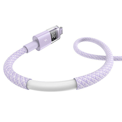 USB-A to Lightning Data and Charging Cable Baseus Display 2, 12W, 1m, Purple P10382700511-00