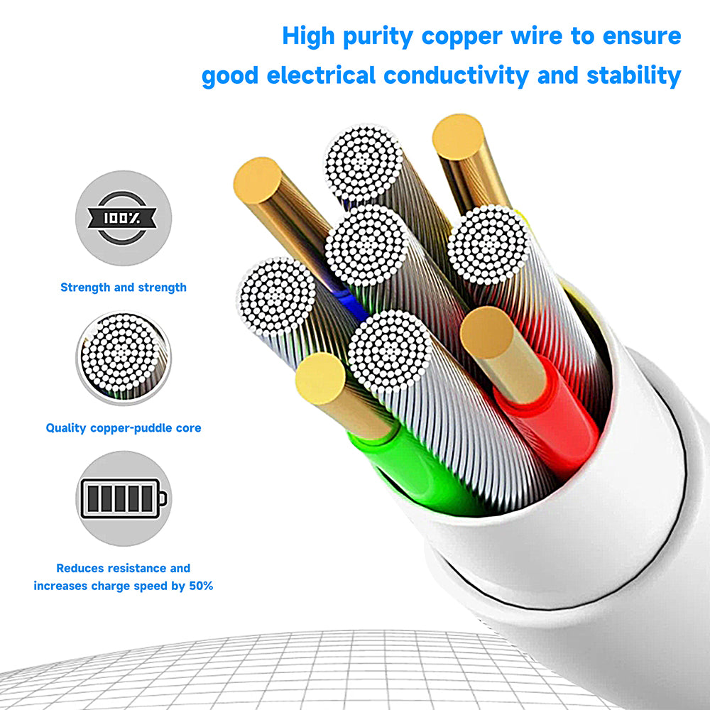 USB-A to Lightning Data and Charging Cable Lito LD02L, 18W, 1.2m, White