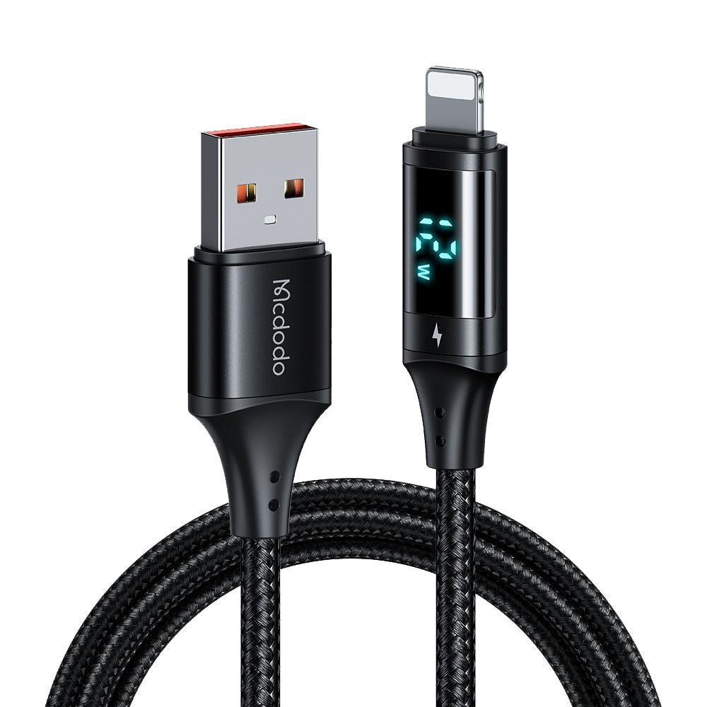 USB-A to Lightning McDodo CA-1060 Data and Charging Cable, 12W, 1.2m, Black