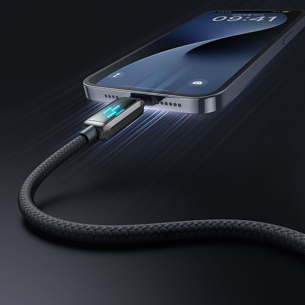 USB-A to Lightning McDodo CA-5250 Display Data and Charging Cable, 18W, 1.2m, Black