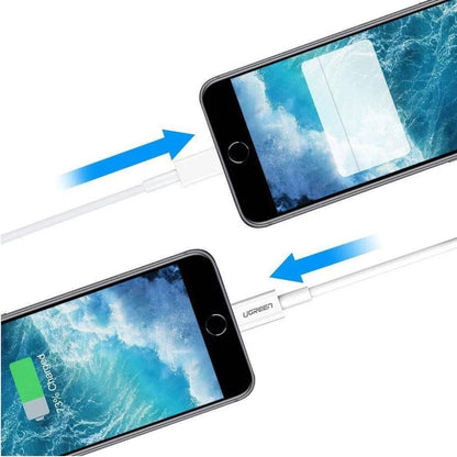 USB-A to Lightning Data and Charging Cable UGREEN US155 (20730), 18W, 2m, White