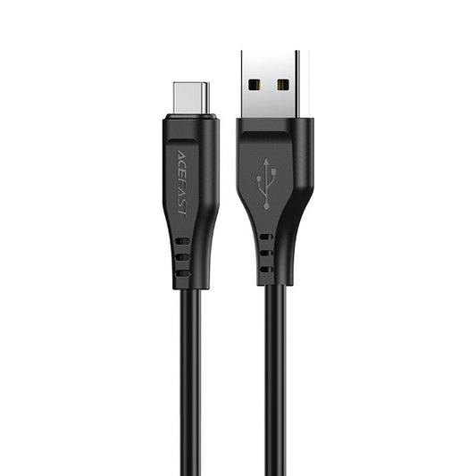 USB-A to USB-C Data and Charging Cable Acefast C3-03, 60W, 1.2m, Black