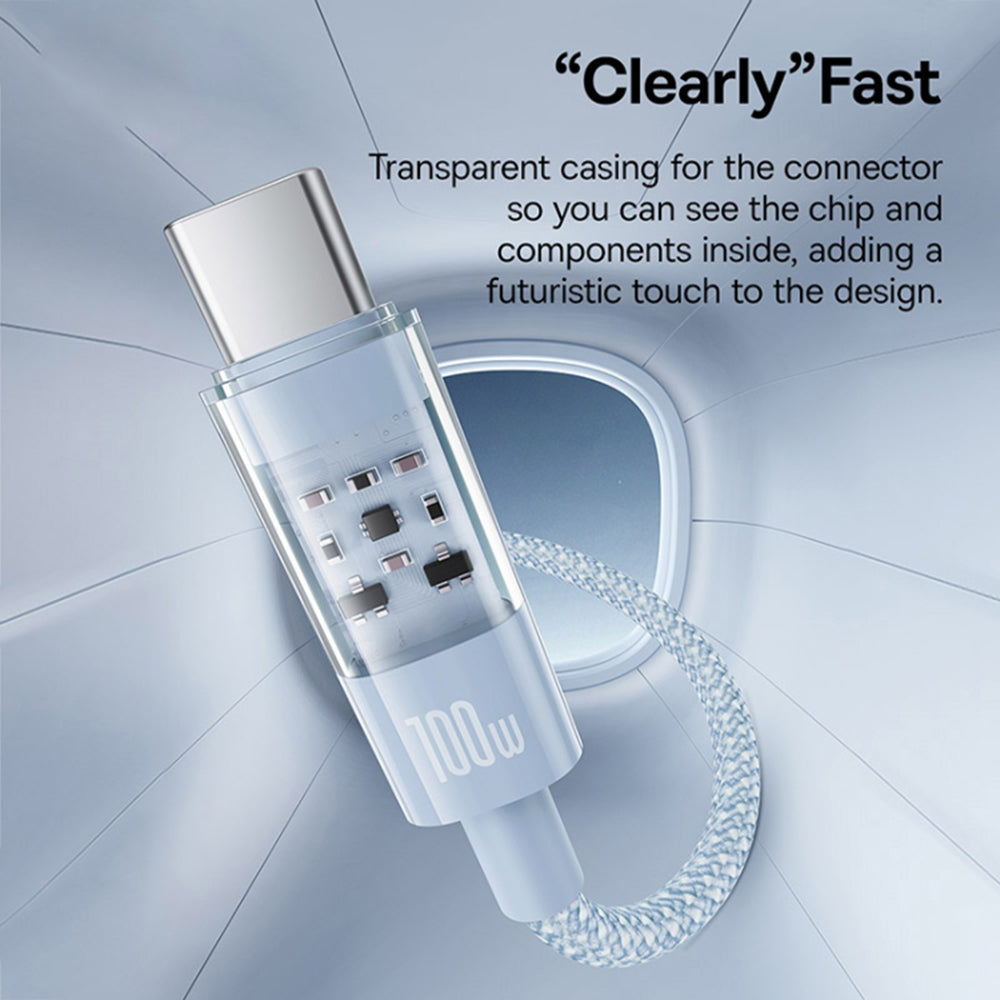 USB-A to USB-C Baseus Gem Data and Charging Cable, 100W, 2m, Blue P10373002311-01