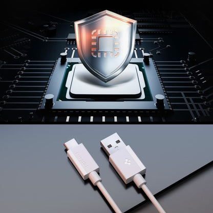 Spigen Essential USB-A to USB-C Data and Charging Cable, 60W, 1m, White ACA08715