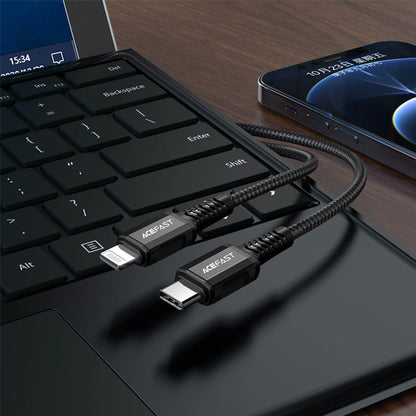 USB-C to Lightning Data and Charging Cable Acefast C1-01, 30W, 1.2m, Black