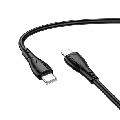 USB-C to Lightning Data and Charging Cable Borofone BX121 Energy, 27W, 1m, Black