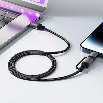 USB-C - Lightning / USB-C Acefast C20-01 Data and Charging Cable, 60W, 1.2m, Black