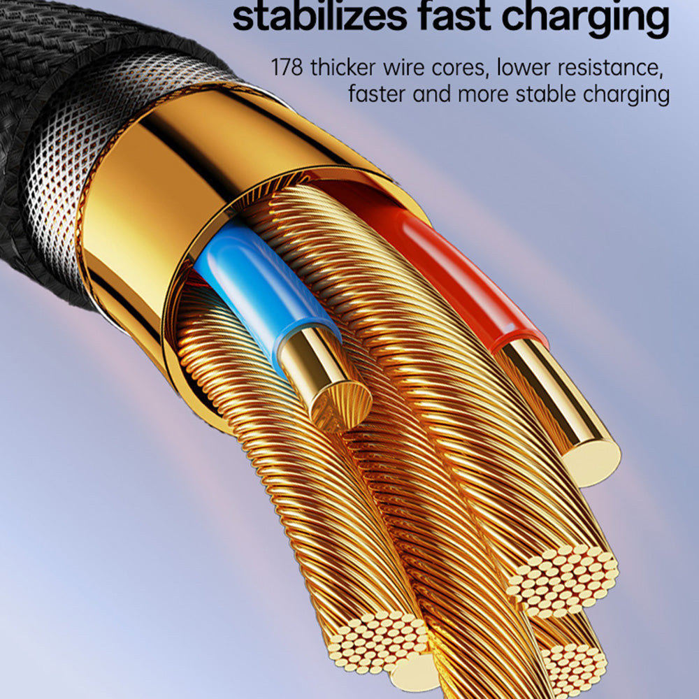 USB-C to Lightning Data and Charging Cable Yesido CA199, 27W, 1.2m, Black